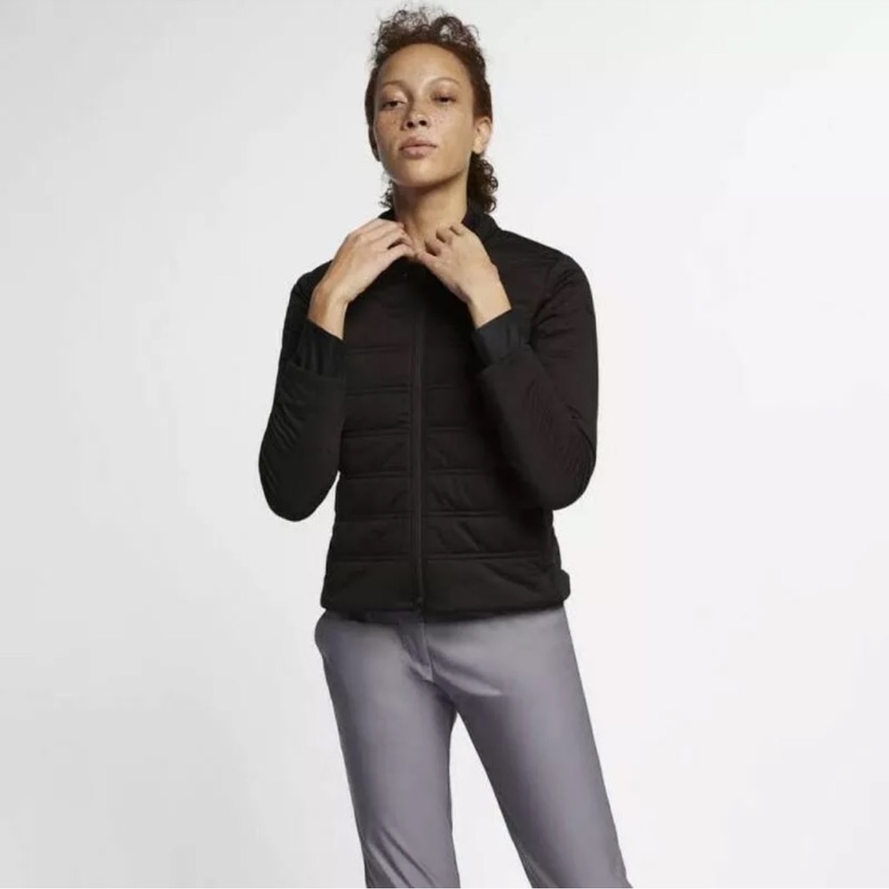 SOLD NIKE AEROLOFT GOLF Black Jacket Lightweight Warmth NWT $250. - Picture 3 of 9